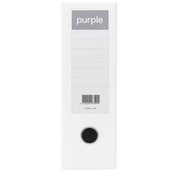 Classeur à Levier Purple Essential Dos 75mm A4 Blanc