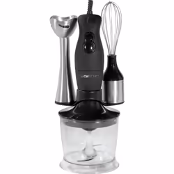 Clatronic SMS 3190, Mélangeur par immersion, 0,5 L, 200 W, Noir, Transparent