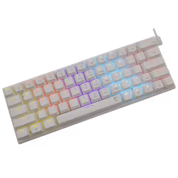 Clavier Gaming White Shark WAKIZASHI  GK-002221 - Nombre de touches : 63/64  - Anti-hébergement ( 26 clés ) - 17 effets diffé ...