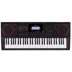 61 touches - 64 notes (32 pour certaines sonorités) - Source Sonore: AiX - Sonorités intégrées 800 - Chansons préréglées 30 - ...