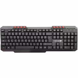 Clavier NOVA NT-K8163M  - Technologie de connectivité: Filaire - Interface avec l'ordinateur: USB - AZERTY BILINGUE - 118 tou ...