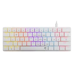 Clavier Gamer Filaire WHITE SHARK Nagamaki Blanc/Rouge