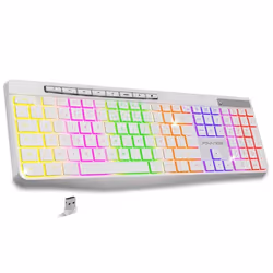 Clavier Gamer Sans Fil ADVANCE R-TYPE CLA-310 RGB - Blanc