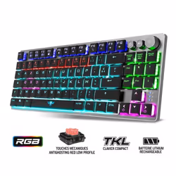 Clavier Gamer SPIRIT OF GAMER - Technologie de Connectivité: Sans Fil (Bluetooth) - Interface: USB - Type de Clavier: Mécaniq ...