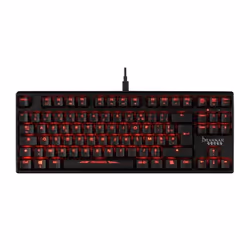 Clavier Gaming Mécanique TKL NIDAVELLIR FR KONIX - Azerty - Switchs Mécanique marrons - Rétroéclairagede Rouge - Anti-ghostin ...