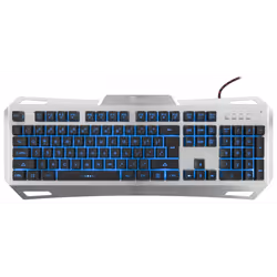 Clavier Gaming rétroéclairé - Rétroéclairage: rouge, bleu et violet - 104 Boutons + 12 fonctions multimédia (FN + F1-F12) - D ...