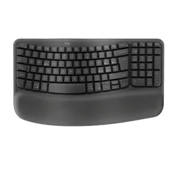 Clavier Sans fil Logitech Ergonomique Wave Keys Noir