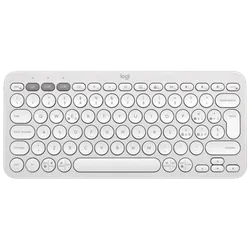 Logitech Pebble Keys 2 K380s clavier RF sans fil + Bluetooth AZERTY Français Blanc