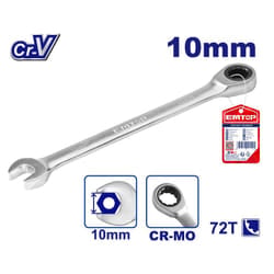 Clé mixte a Cliquet t fixe 10mm EMTOP - ECSPAR101