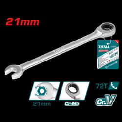 Clé mixte à cliquet TOTAL TCSPAR211 – 21 mm