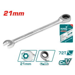 Clé mixte à cliquet TOTAL TCSPAR211 – 21 mm