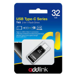 Clé USB Addlink T65 OTG 2en1 USB 3.1 + USB Type C / 64 Go