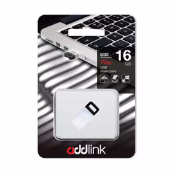 Clé USB Addlink U30 - Capacité 16 Go - Interface USB 2.0 - Résistant à l'eau et à la poussière - Couleur Métal - Dimensions 2 ...