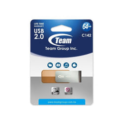 Clé USB TEAMGROUP C142 - 64 Go - Orange (TC14264GN01)