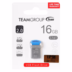 - Clé USB TEAMGROUP C161 - Capacité de Stockage: 16 Go - Interface: USB 2.0 - Matériau: Métal - Étanche - Résistant a la pous ...