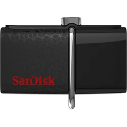 Clés USB Flash Double Face 16Go, Lecteur USB 3.0, Noir