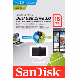 Clés USB Flash Double Face 16Go, Lecteur USB 3.0, Noir - Vue supplémentaire 7