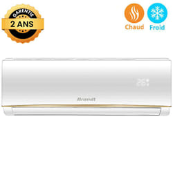 Climatiseur Brandt Inverter 12000 BTU Chaud Froid Blanc