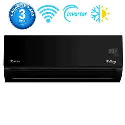 Climatiseur Condor Inverter Smart 12000 BTU Tropicalise Chaud/Froid - Noir