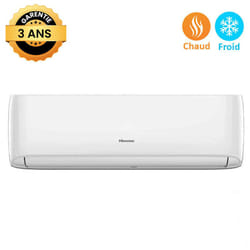 Climatiseur Hisense Inverter 12000 BTU Chaud Froid Blanc