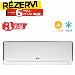 Climatiseur INVERTER  TCL 9000 BTU Chaud Froid - Garantie 3 ans