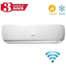 Climatiseur Hisense 12000 BTU Inverter Chaud & Froid AS-12UR4SVETG12 Chauffage/Rafraîchissement Intelligent