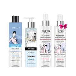 Coffret ASTUS Deo + Démaquillant + Lait de corps +Trousseau Gratuit Rouge