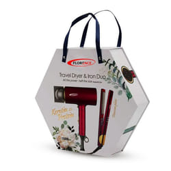 Coffret Cadeau Sèche Cheveux & Lisseur FLORENCE KH-383 - Rouge