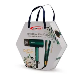 Coffret Cadeau Sèche Cheveux & Lisseur FLORENCE KH-383 - Vert