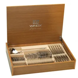 Coffret Couvert en Bois WINOX 49 Pièces De Table Jawhar - Inox