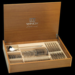 Coffret Couvert en Bois WINOX 49 Pièces De Table Morjene - Inox