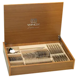 Coffret Couvert en Bois WINOX 49 Pièces De Table Morjene - Inox
