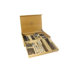 Coffret Couvert en Bois WINOX 75 Pièces De Table Morjene - Inox