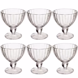 Coffret de 6 Coupe à Glace LUMINARC Quadro - Capacité: 30 cl - Idéal pour un usage personnel et des événements spéciaux - Ajo ...