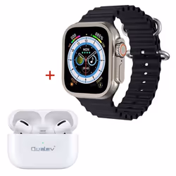 Coffret Montre Connectée Combo QUALEV GS-7 + Airpods - Noir