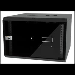 Coffret Réseau 7U 19'' prof 450 mm Avec porte avant vitré fixe / NOIR