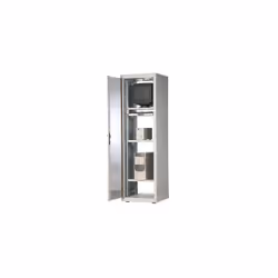 Armoire ECOline Fixe 19'' - Hauteur de montage : 42U - Porte Avant et arrière perforé - Entrée des câbles par le dessus et le ...