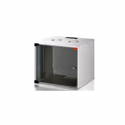 Réf: SOH09U40-01M2 - Coffret réseau 19'' hauteur 9U : 52 x 40 x 50 cm - porte avant en verre trempé, équipée d'une serrure -  ...