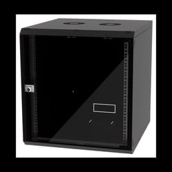 Coffret réseau VATPAN 12U 19" prof 600 mm avec porte vitré fixe / NOIR