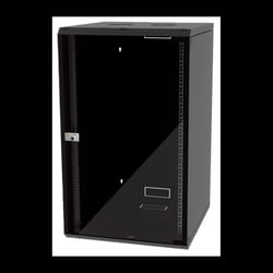 Coffret réseau VATPAN 20U 19" prof 450 mm avec porte vitré fixe / NOIR