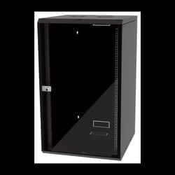 Coffret réseau VATPAN 20U 19" prof 600 mm avec porte vitré fixe / NOIR
