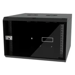 Coffret réseau VATPAN 7U 19" prof 600 mm avec porte vitré fixe / NOIR