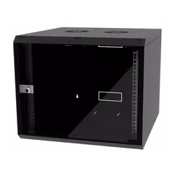 Coffret réseau VATPAN 9U 19"prof 450mm avec porte vitré fixe - Format du rack: 9U - Matériau: Acier - Profondeur: 450 mm - Co ...