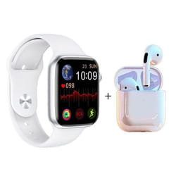 Coffret W26 PRO MAX Série 8 Montre Connectée + Airpods - Blanc