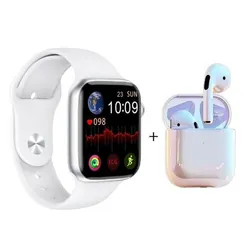 Coffret W26 PRO MAX Série 8 Montre Connectée + Airpods - Blanc