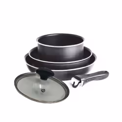 CombiPack TVS TVAL33195 - Taille : épaisseur 2.7mm - Nombre de pièces : 8 Poêle 24 cm, poêle 28 cm casserole 18 cm, + manche  ...
