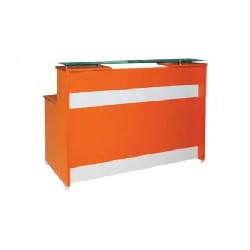 COMPTOIR ICARO 140X60X115+2T DESSUS VITRE SOTUFAB (BC0122)