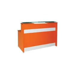 COMPTOIR ICARO 140X60X115+2T DESSUS VITRE SOTUFAB (BC0122)