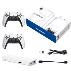 Console de jeu vidéo rétro avec Double manette 2.4G sans fil,4K HD 30000 jeux intégrés
