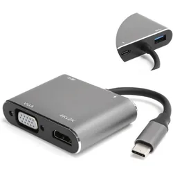 Convertisseur 4 en 1 TYPE C vers USB-VGA-DVI-HDMI